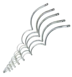 Tuteur spirale acier galvanisé 1,80m